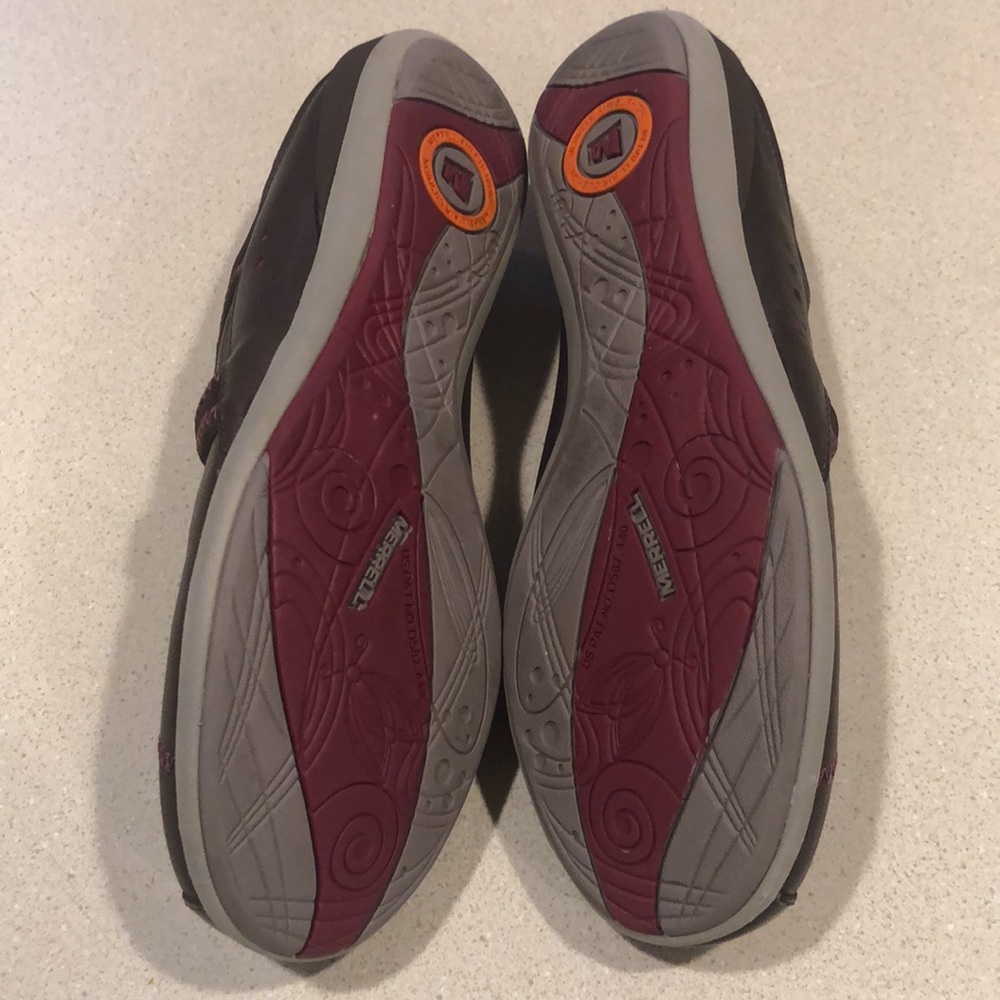 MERRELL PLIE LEATHER PERFORMANCE FOOTWEAR BROWN SIZE 7 - Picture 7 of 11